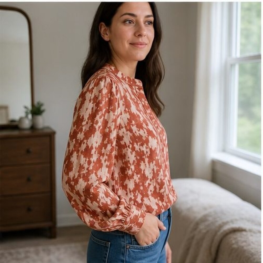 Gray Button Blouse - Picture 3 of 6